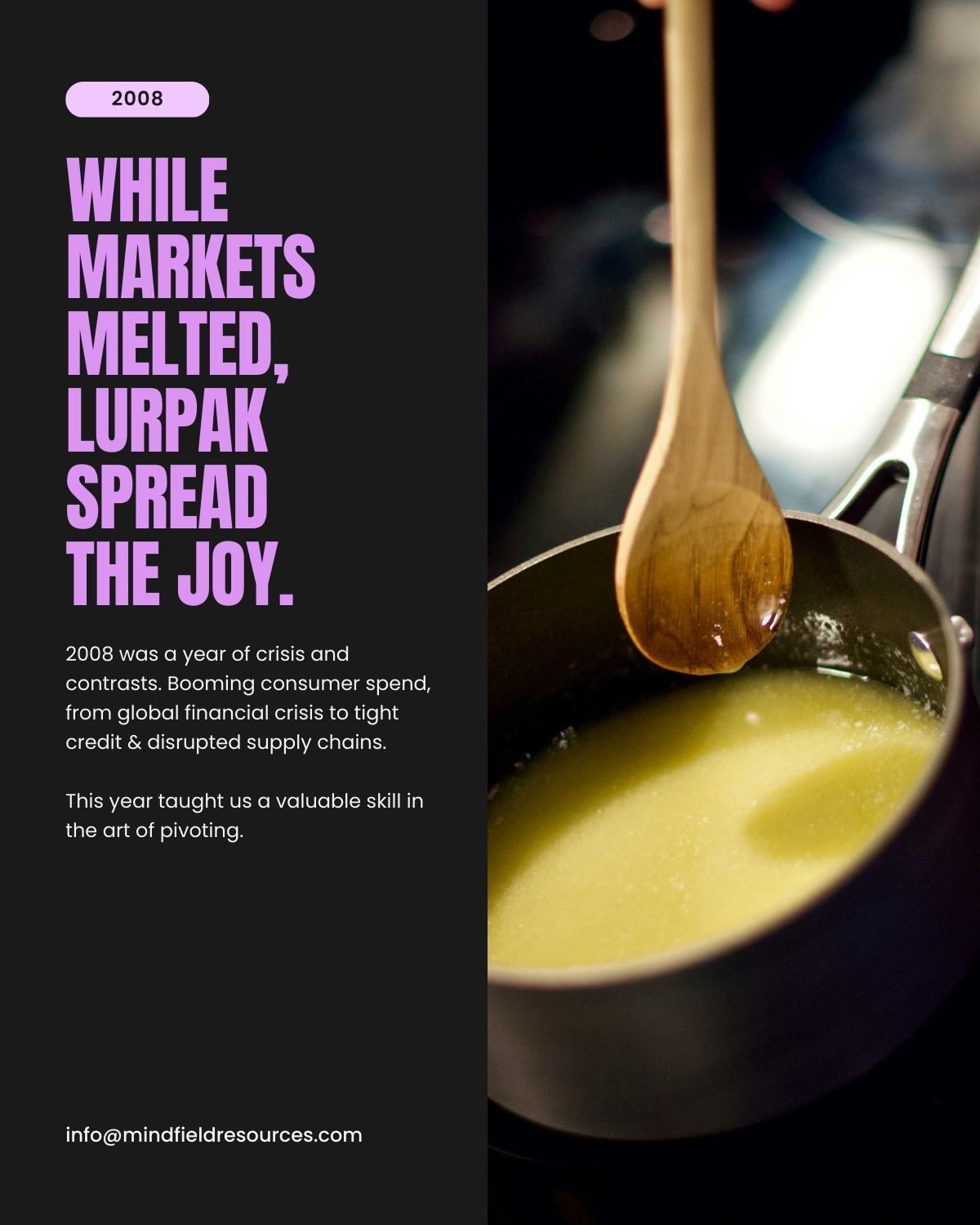 While Markets Melted, Lurpak Spread the Joy - 2008 anniversary card